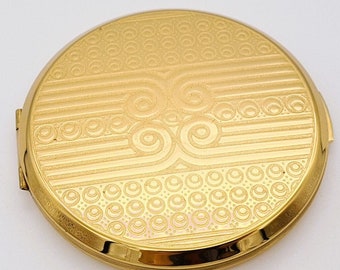 Compact Mirror- Make-Up Mirror- Gold-Tone