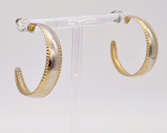 Boucles d'oreilles pendantes en forme de C en métal doré