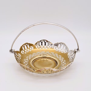 PLATO Silver Plated Bon Bon Dish With Handle