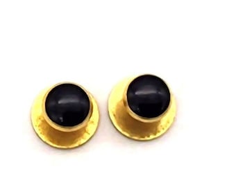 Vintage Gold And Black Shirt Studs- 8mm