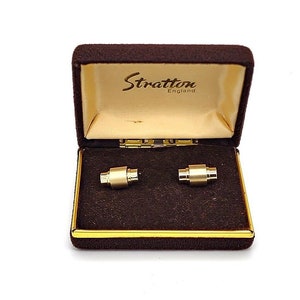 Vintage Stratton Cufflinks Set- Gold-Tone Cufflinks- Made In England