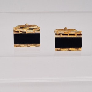 Black And Gold-Tone Cufflink Sets