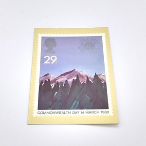 Ensemble de quatre cartes postales - Jour du Commonwealth - 14 Mars 1983 - Premier Jour - Bureau de poste