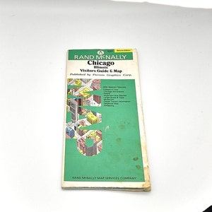 Vintage Straßenkarte - Chicago Illinois - USA - Deluxe Edition - 1988 - Motoring - Memorabilia - Sammlerstücke - Landkarte des Motoristen
