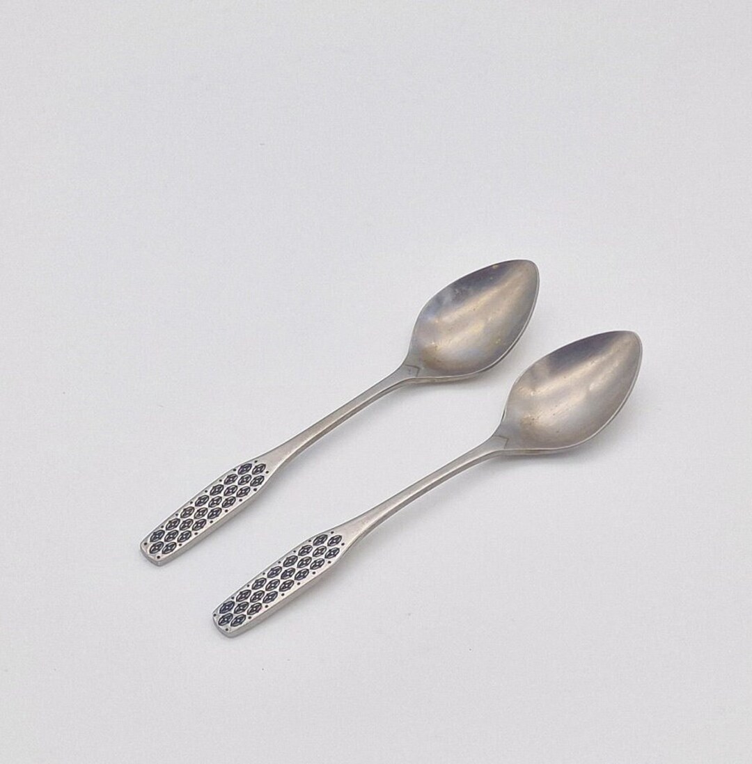 A Pair of Vintage Viners Stainless Steel Teaspoons Etsy