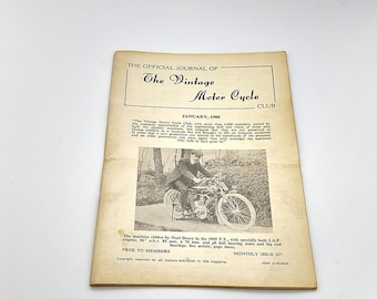 The Vintage Motorcycle- Member's Magazine- 1980 Various Months Available