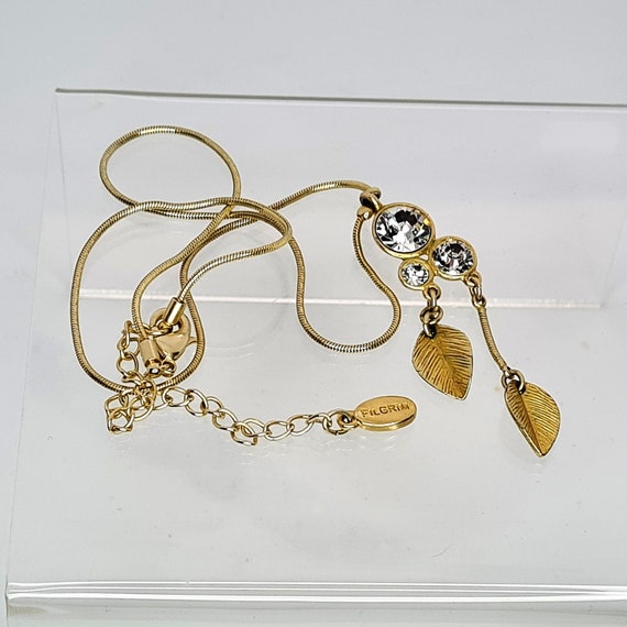 Vintage Danish Pilgrim Necklace- Gold Tone Rope Chain Necklace