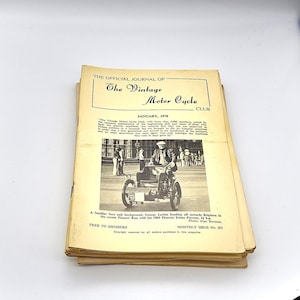 The Vintage Motorcycle- Member&#39;s Magazine- 1978 Various Months Available