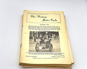The Vintage Motorcycle- Member's Magazine- 1978 Various Months Available