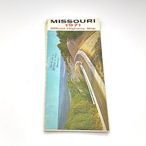 Mapa de carreteras antiguo - Mapa oficial de carreteras de Missouri - EE. UU. - Mapa estatal - Norteamérica - Automovilismo - Mapa de automovilistas - Objetos de colección - Recuerdos - Objetos de recuerdo