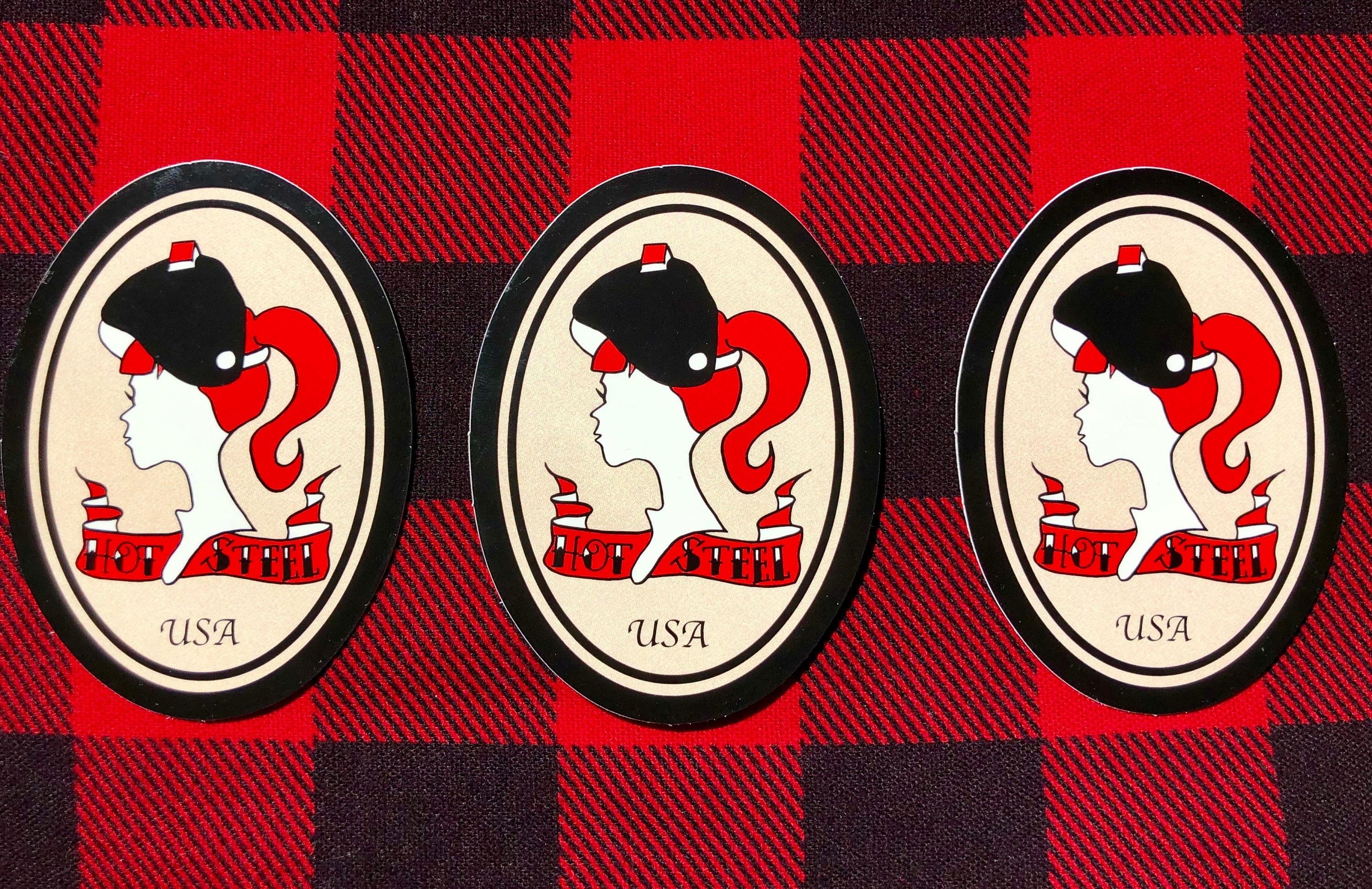 OG Hot Steel Logo Stickers
