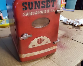 Sunset Sarsaparilla Mini Fridge Fallout New Vegas Custom painted collctable