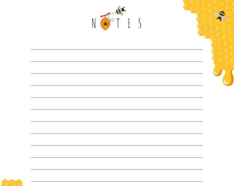 Bloc de notas en forma de panal, abeja, colmena