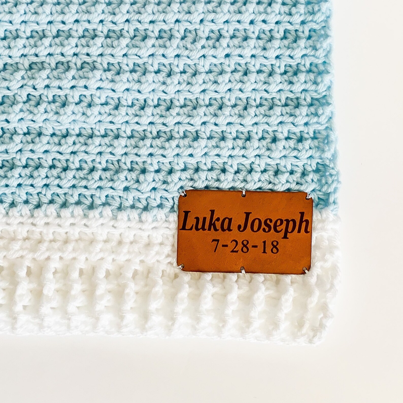 Personalized Blanket Tag Large Leather Tag Custom Product Etsy