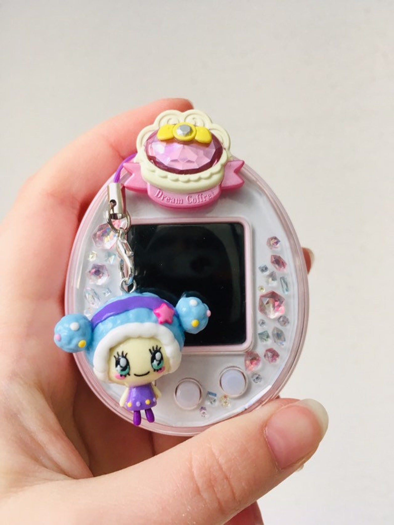 Tamagotchi Charm Kiraritchi Inspired / Tamagotchi Keychain / Etsy