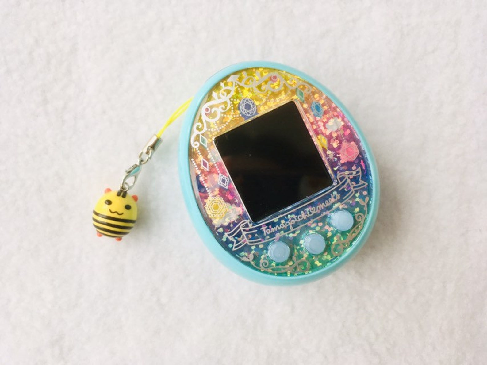 Tamagotchi charm Shimashimatchi inspired / Tamagotchi keychain Etsy