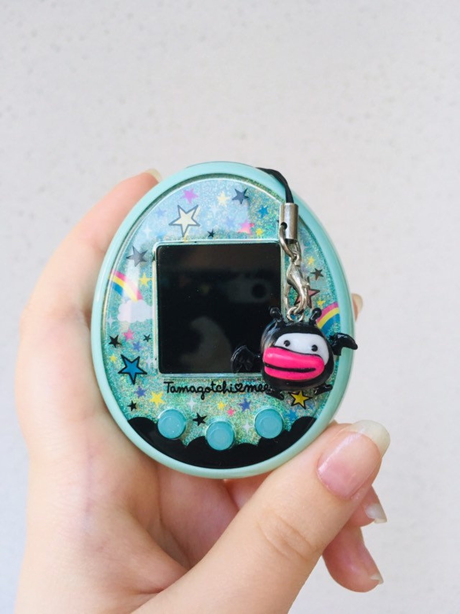 Tamagotchi Charm Deviltchi Inspired / Tamagotchi Keychain / Etsy