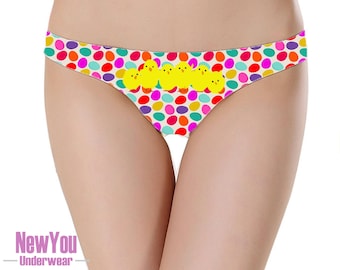 Kleurrijk Pasen Schattig Chique Ondergoed Little Egg Design - String of Panty