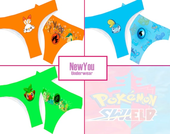 Pokemon Thong or Panty Single or Group Set Sword & Shield 2019 Sobble  Grookey Scorebunny Underwear Designs Gift Presents 