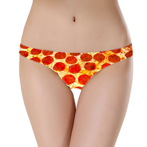 Hashtag Pizza Sausage Sexy Funny Gift Underwear Knickers Thong Beautiful  Present Womens Designer Custom Panties 