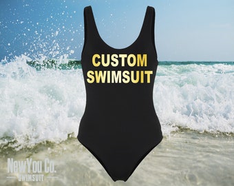 Custom Swimsuit Swimwear Beach Costume Women's Bathing Suit Wedding Hen Party