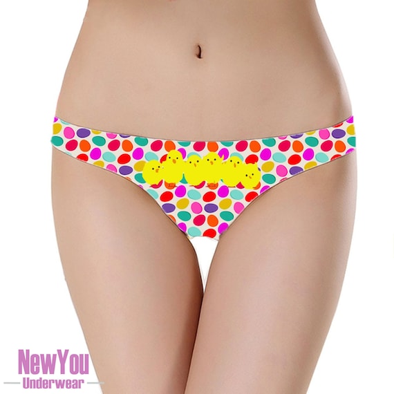 Colourful Easter Cute Chic Underwear Little Egg Design Thong or Panty 