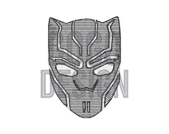 panther mask mini fill embroidery design