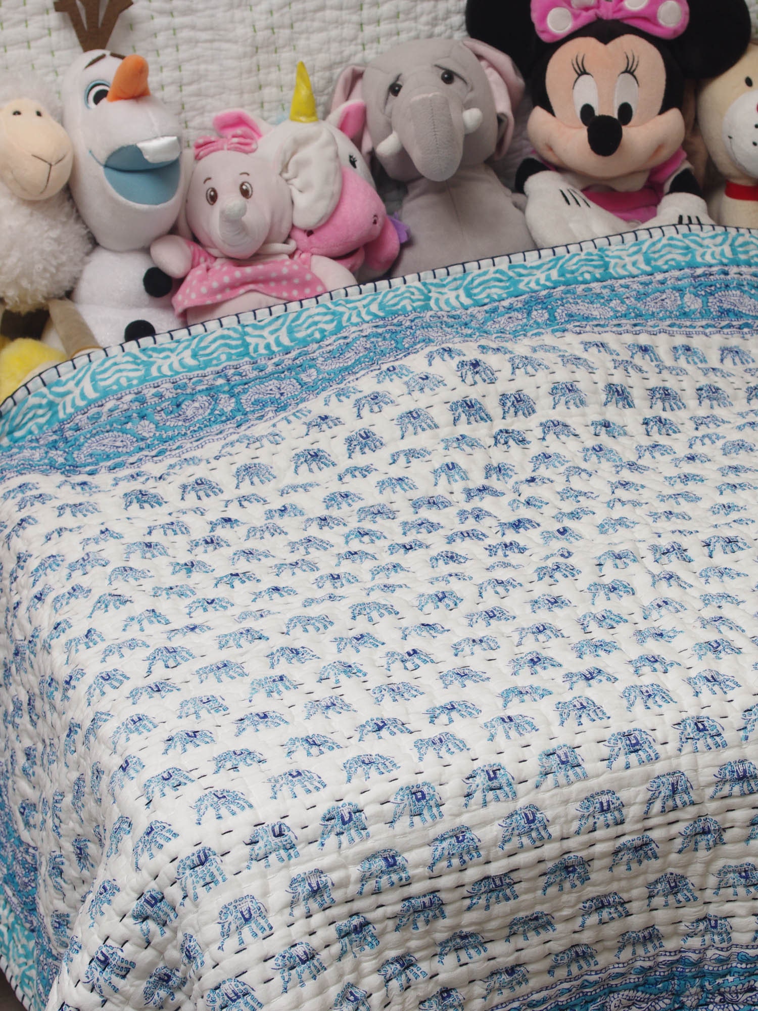 New Baby Kantha Blanket Pure Soft Cotton Filling Indian Etsy