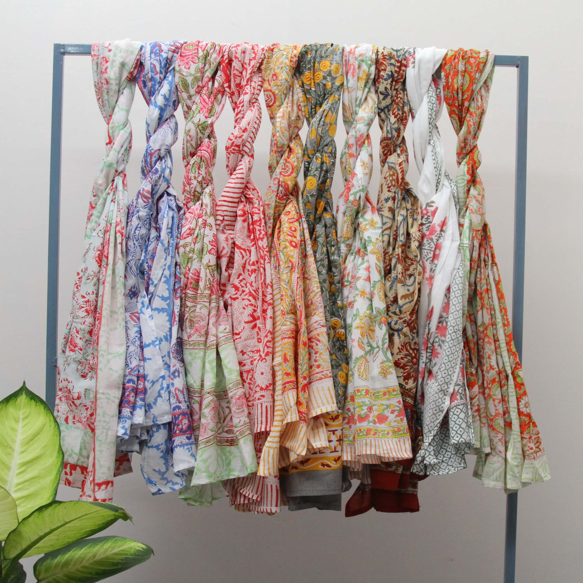 Hand Block Print Voile Soft Cotton Sarong, Long Scarf, Fashion Beach …