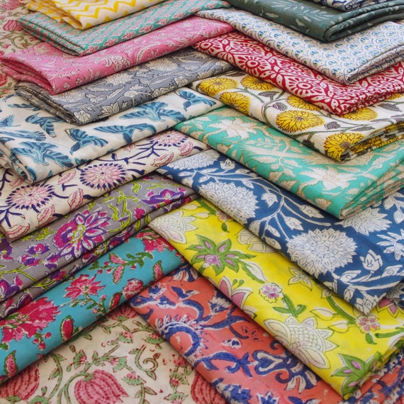 Indian Block Printed Multi Patterns 100% Cotton & Voile Women