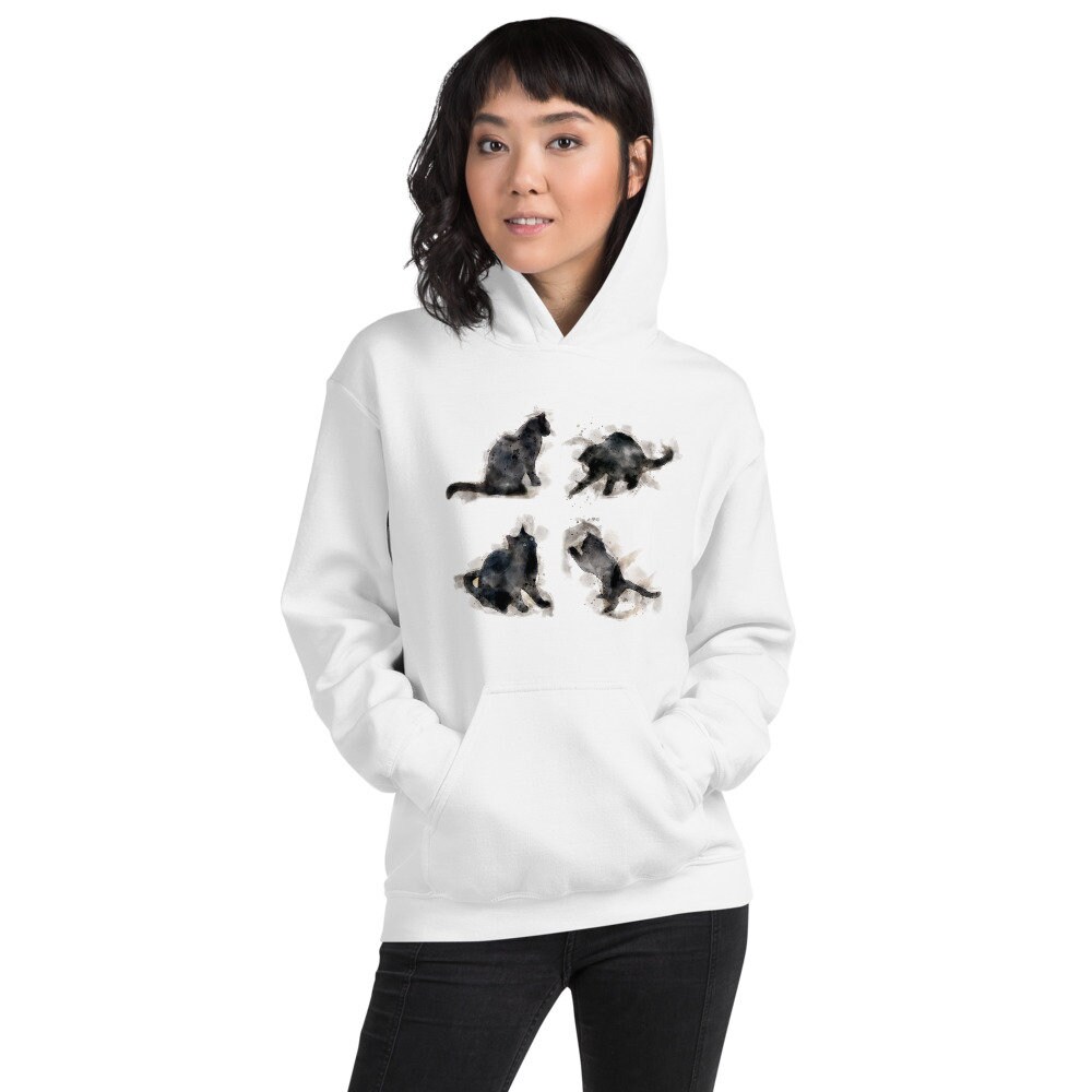 Drink Coffee Black Cat Hoodie