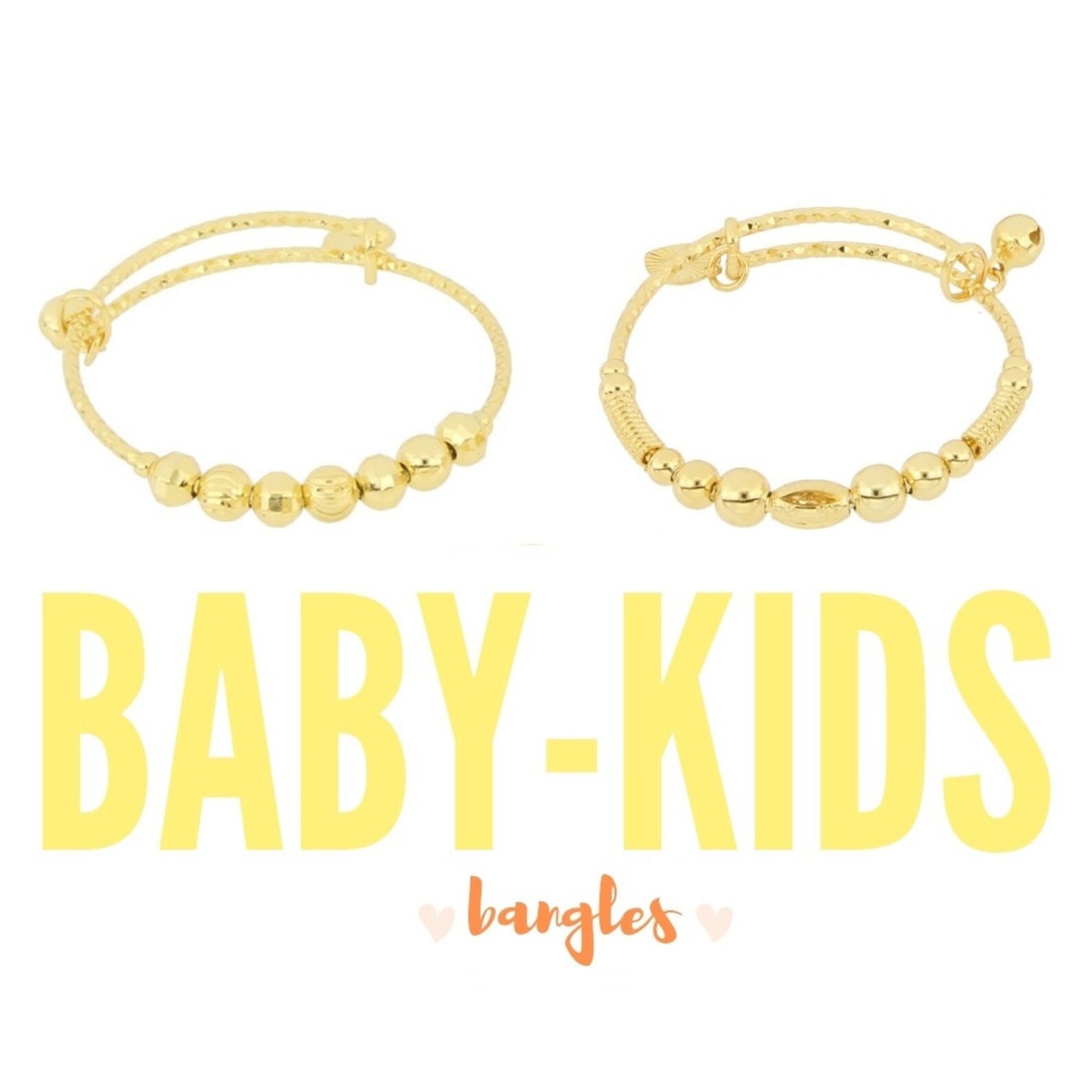 2 Gold Baby Bracelets Baby Bracelet Gold Bracelet 18K Gold Etsy