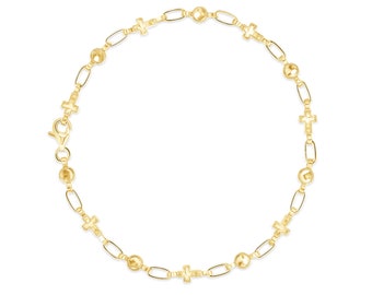 18 Karat Gold-Plated, Sterling Silver Women's Bracelet