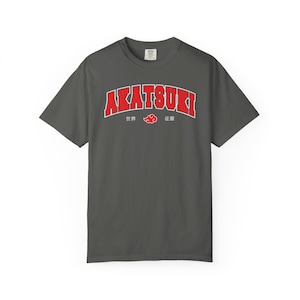 Akatsuki | Naruto Inspired Collegiate Shirt | Unisex Garment-Dyed T-shirt