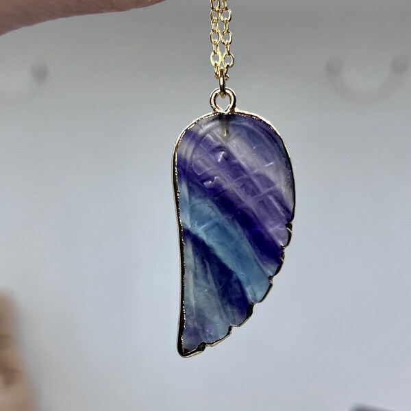 Collier talisman aile Fluorite