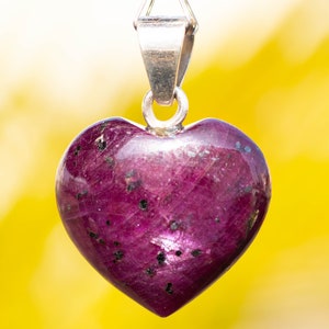Deep Red Ruby Heart , July Birthstone ,Natural Ruby Heart, Healing Crystal Meditation Crystal Home Decor Ruby Heart