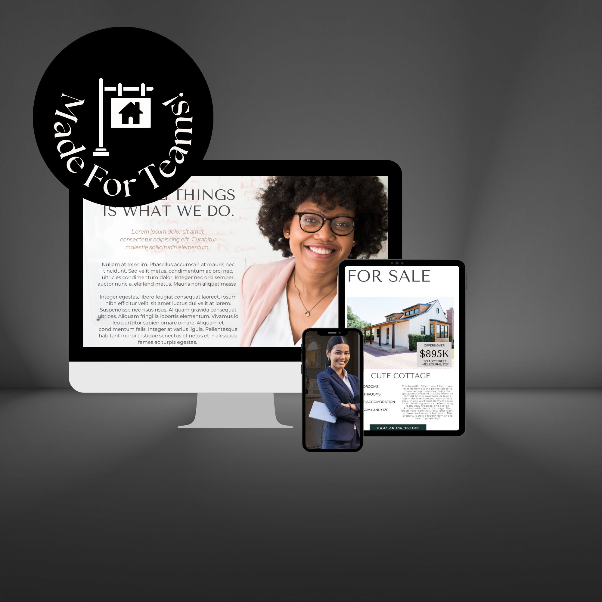 Real Estate Canva Website Landing Page Template for Realtors to ...