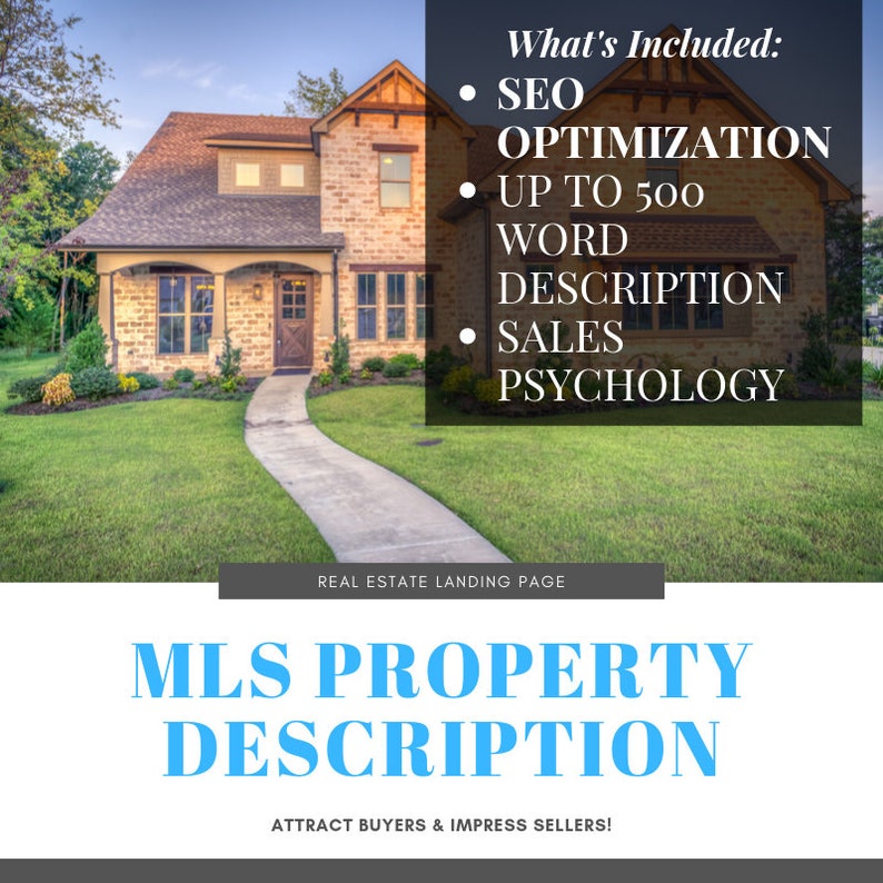 Real Estate Property Description Etsy