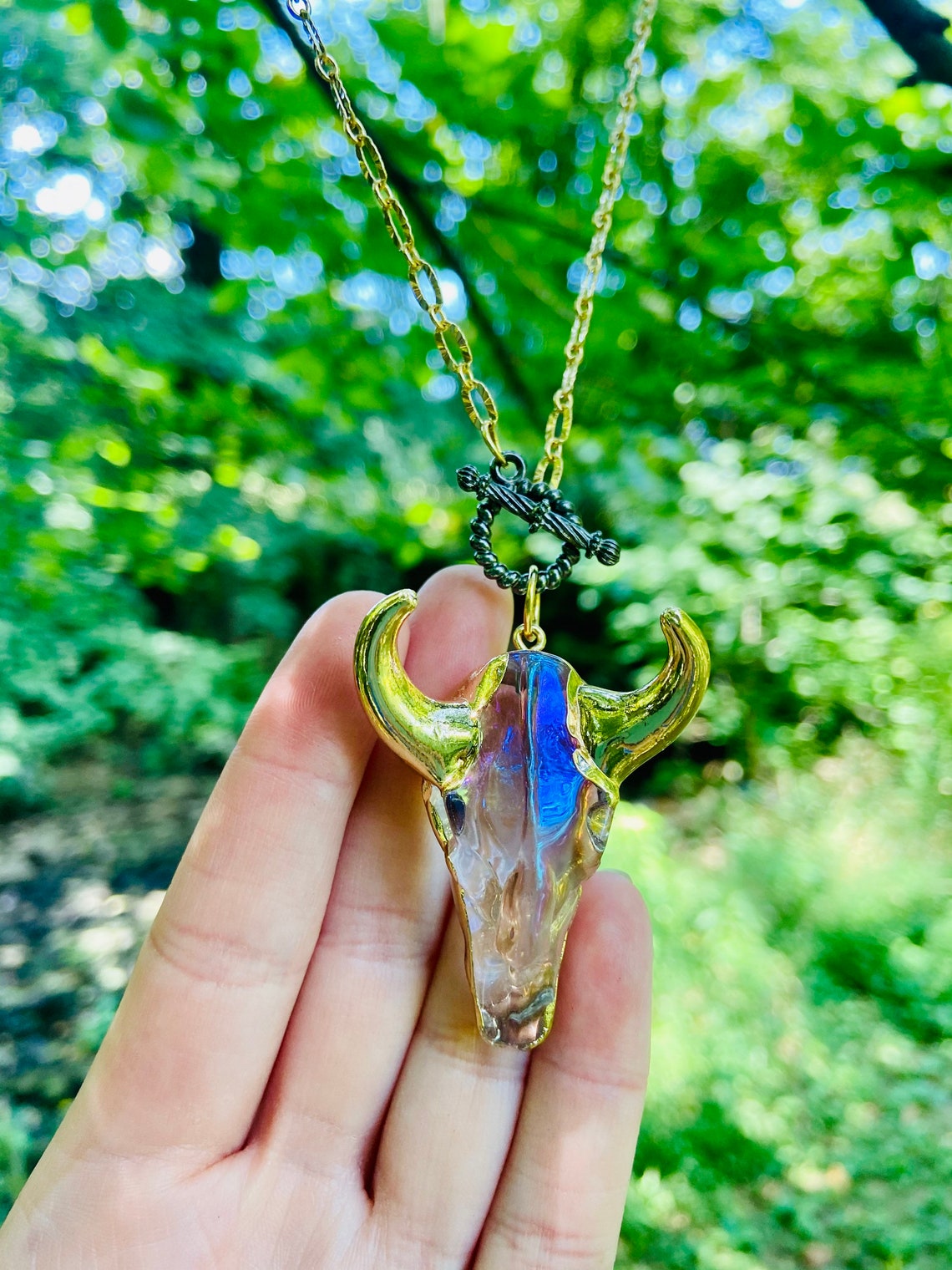 Tauro el collar de la cadena del toro joyería del estilo de Etsy