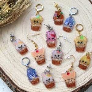 Customizable Stray Kids Earrings - Skzoo Cupcake - Kpop Stay - Mismatched - Skz