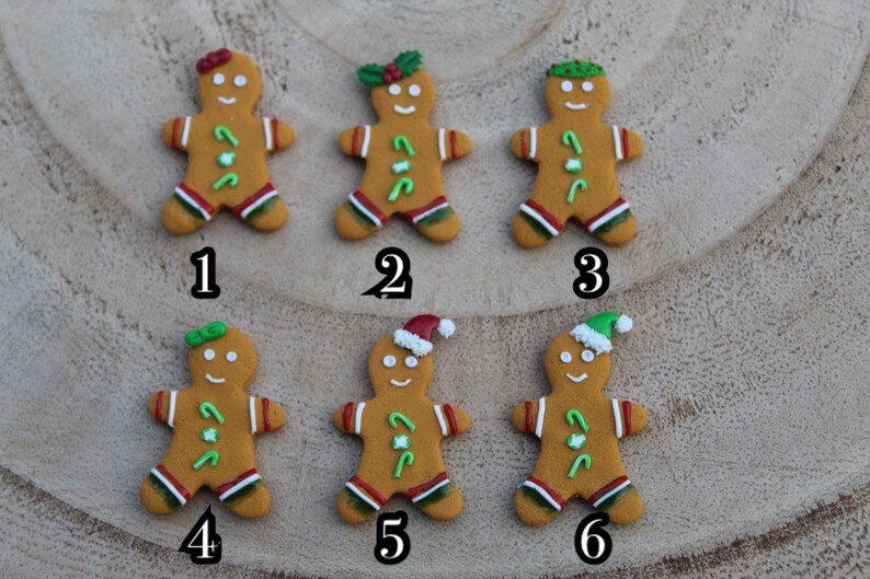 Aimants Pain dépices Bonhomme pain dépices Noël Pâte | Etsy
