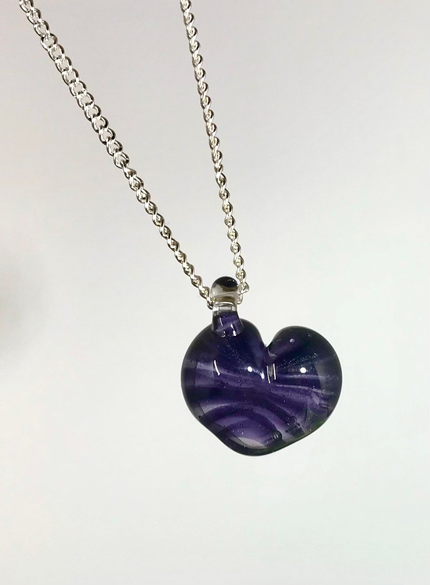 Purple Heart pendant necklace