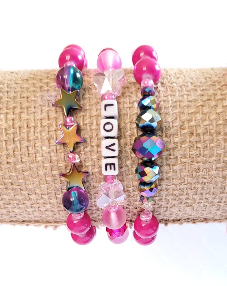 Kids beaded bracelet set girls bracelets kids jewelry Etsy