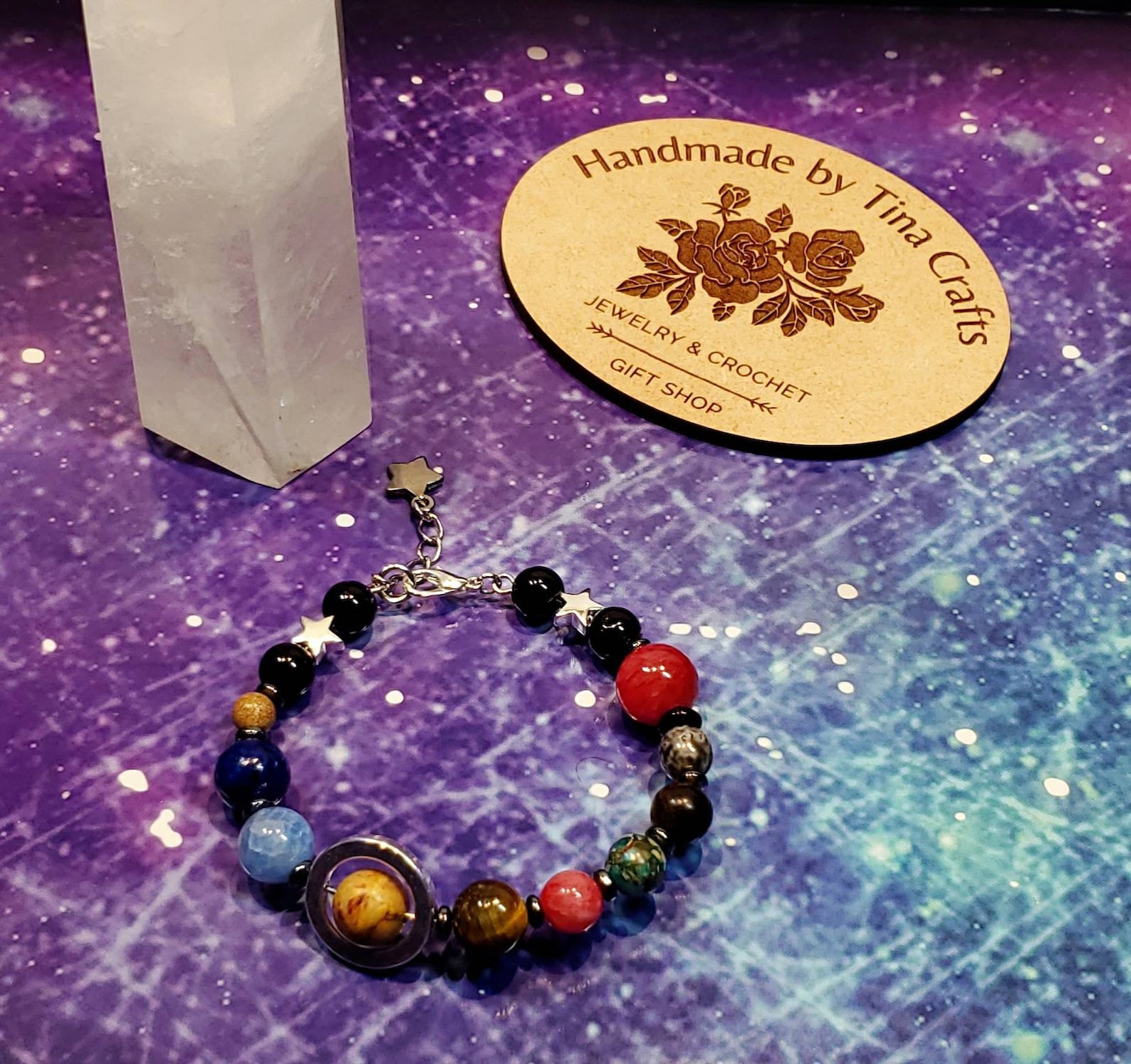 Universe Bracelet Solar System Bracelet Space Lover Gift Etsy