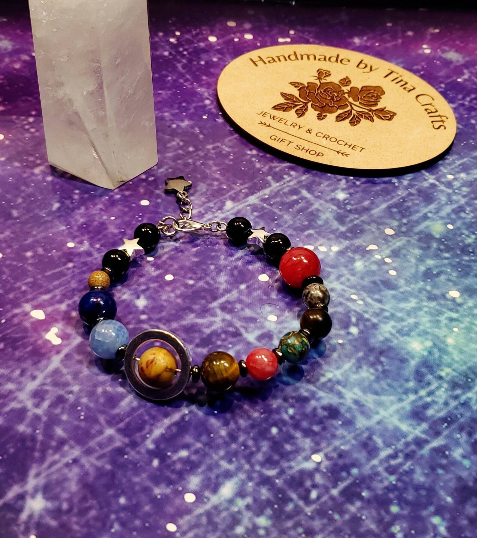 Universe Bracelet Solar System Bracelet Space Lover Gift Etsy