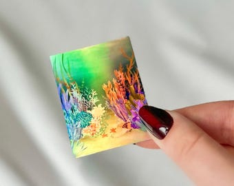 No.8 Holographic Sticker | Ocean Floor Collection