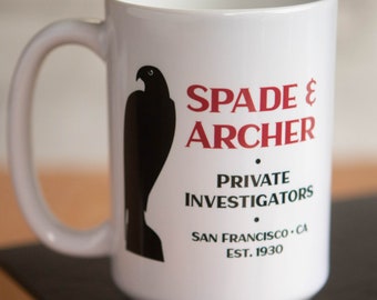 Maltese Falcon Mug – Spade & Archer Detective Novel Coffee Cup