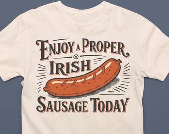 Irish Sausage T-Shirt - Vintage Style Meat Humor Tee