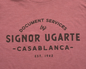 Casablanca T-Shirt - "Ugarte Document Services" Logo