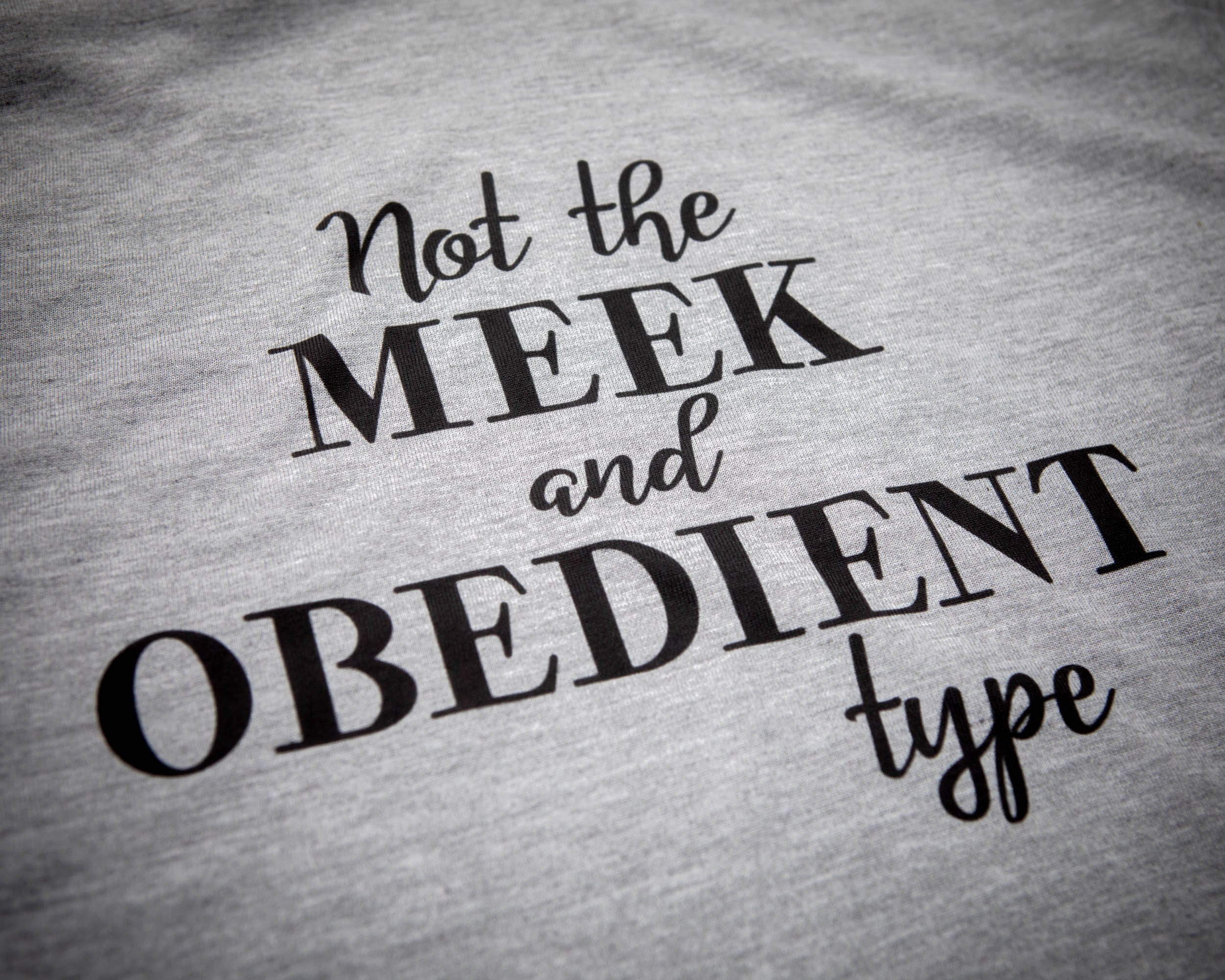 not the meek and obedient type shirt